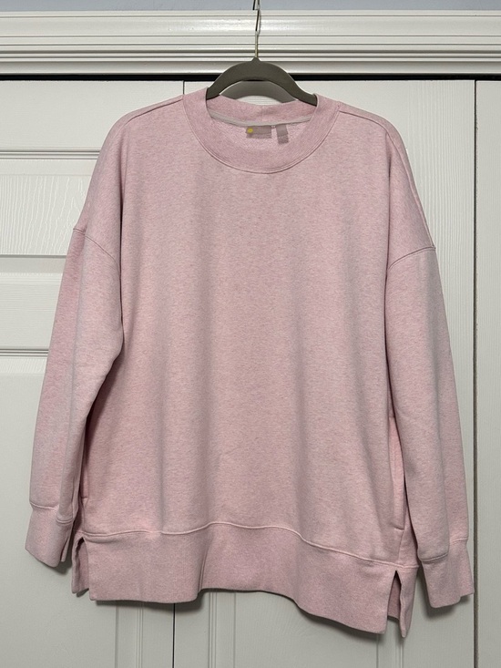 Zella Tops - Zella Soft & Cozy Crew Sweatshirt in Heathered Pink Size XXL GUC